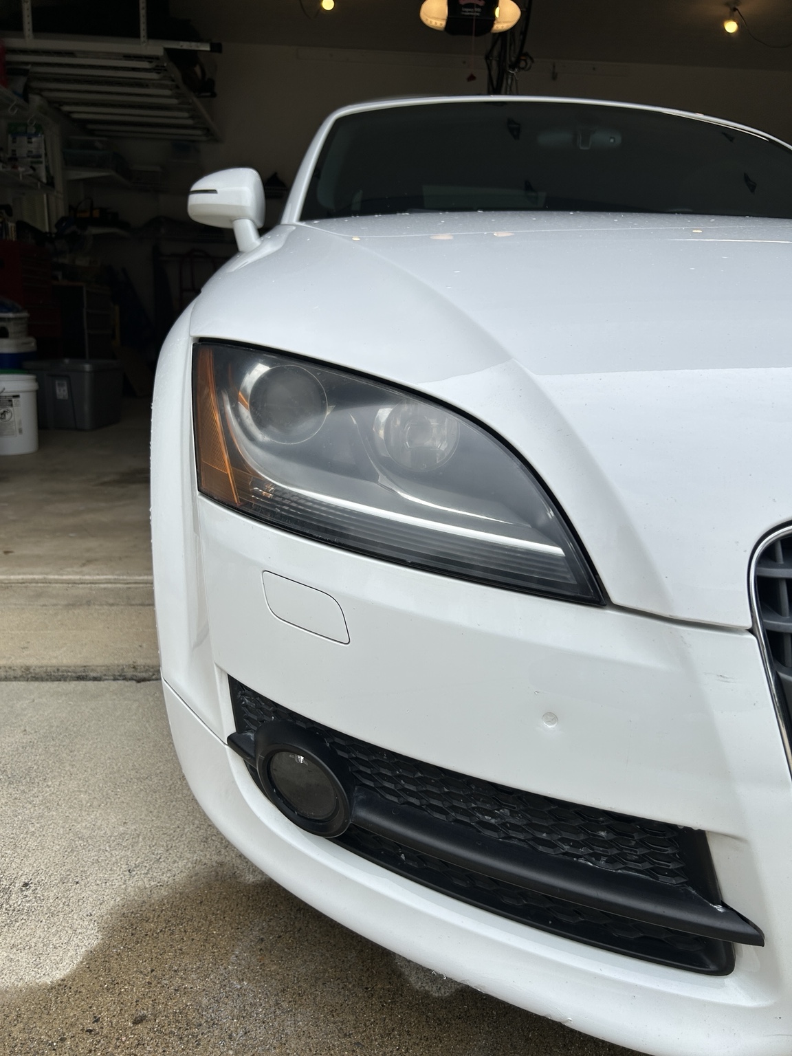 After restoration - clearer 2009 Audi TT headlight restored by 513 LENSWORKS LLC