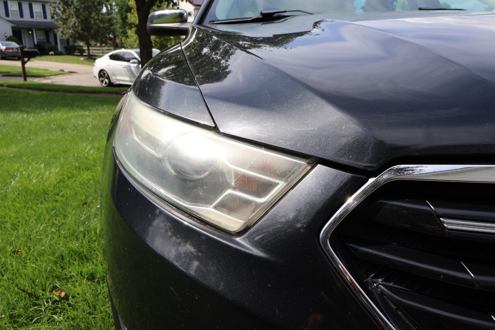 Before Ford headlight restoration